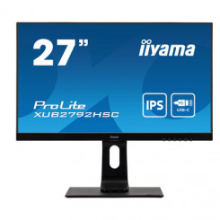 iiyama ProLite XUB2792HSC-B1 - LED-ekraan - 27 - 1920 x 1080 Full HD (1080p) @ 75 Hz - IPS - 250 cd / m² - 1000:1 - 4 ms - HDMI, DisplayPort, USB-C - kõlarid - mustad