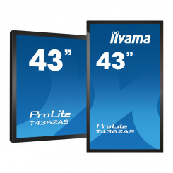 Iiyama ProLite T4362AS-B1 – 43 diagonaalklass (vaadatav 42,5) LED-taustavalgustusega LCD-ekraan – interaktiivsed digitaalsed märgistused – puuteekraaniga (multi touch) – Android – 4K UHD (2160p) 3840 x 2160 – must, matt viimistlus
