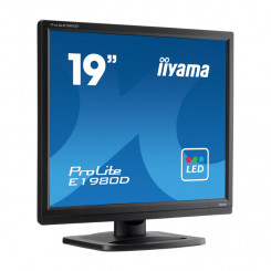 Iiyama ProLite E1980D-B1 - LED-ekraan - 19 - 1280 x 1024 @ 60 Hz - TN - 250 cd / m² - 1000:1 - 5 ms - DVI, VGA - mattmust