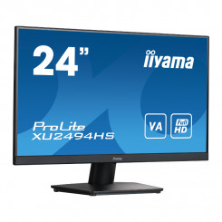 iiyama ProLite XU2494HS-B2 - LED monitor - 24 (23.8 viewable) - 1920 x 1080 Full HD (1080p) @ 75 Hz - VA - 250 cd / m² - 3000:1 - 4 ms - HDMI, DisplayPort - speakers - matte black