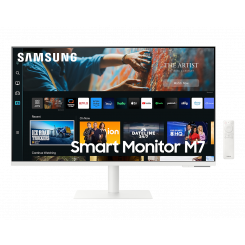 Samsung 4K Smart monitor M70C with integrated apps LS27CM703UUXDU 27  VA 3840 x 2160 pixels 16:9 4 ms 300 cd/m² White 60 Hz HDMI ports quantity 1