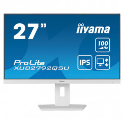 27” WQHD IPS technology panel with USB hub and 100Hz refresh rate and 150mm height adjustable stand