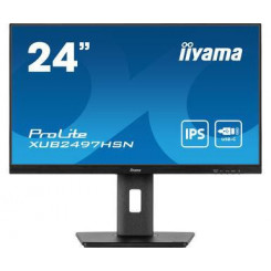 iiyama 24 IPS technology panel with USB-C dock and RJ45 (LAN), DisplayPort output, 150mm height-adjustable stand