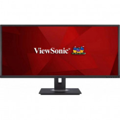 ViewSonic 34.1, 3440x1440, 21:9, ВА, LED, USB 3.2, HDMI 1.4, DP, RJ-45, RMS 2x 3 Вт, 825x407,8-537,8x236 мм