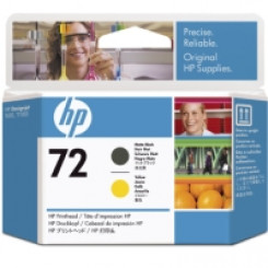 HP no.72 Matte Black and Yellow Printhead