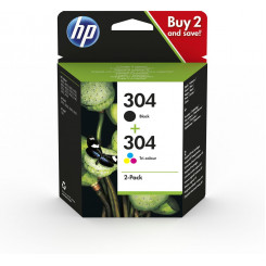 Оригинальные струйные картриджи HP 304, 2 упаковки, черные/трехцветные