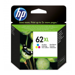 Оригинальный трехцветный струйный картридж HP увеличенной емкости HP 62XL