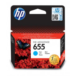 HP 655 Cyan Original Ink Advantage kassett