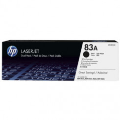 HP 83A 2-pakiline must toonerikassett LaserJet M201, M125, M127, M225 jaoks (1500 lehekülge)