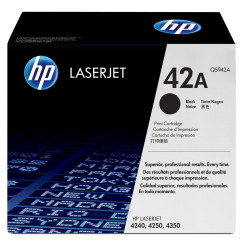 Оригинальный лазерный картридж HP LaserJet увеличенной емкости HP 42X, Черный