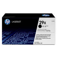 Оригинальный лазерный картридж HP LaserJet увеличенной емкости HP 29X, черный