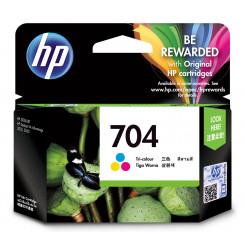 HP 704, трехцветный оригинальный картридж Ink Advantage Cartridge 1 шт. Голубой, Пурпурный, Желтый