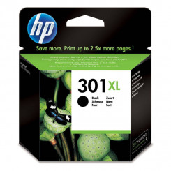 HP 301XL, Оригинальный струйный картридж увеличенной емкости, Черный