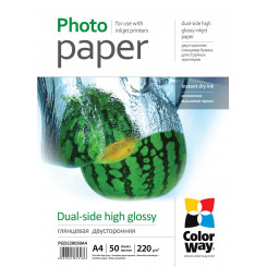 ColorWay kõrgläikiv kahepoolne fotopaber A4 220 g/m²