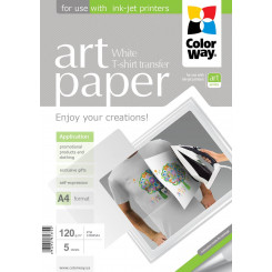 Фотобумага ColorWay ART для трансфера на футболку (белая) А4 120 г/м²