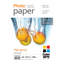 ColorWay Photo Paper 20 pcs. PG180020A4 Glossy White A4 180 g/m²
