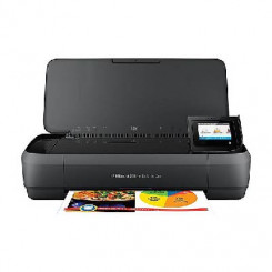 Мобильный принтер HP OfficeJet 250 AIO «все в одном» — цветные чернила формата A4, печать/копирование/сканирование, устройство автоматической подачи документов, ручная двусторонняя печать, Wi-Fi, 10 страниц в минуту, 500 страниц в месяц