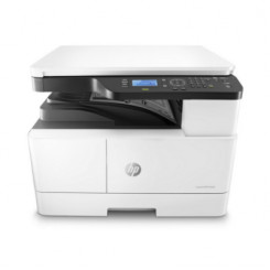 Принтер HP LaserJet MFP M438n AIO «все в одном» — черно-белый лазерный принтер формата A3, печать/копирование/сканирование, устройство автоматической подачи документов, ручная двусторонняя печать, локальная сеть, 22 страницы в минуту, 2000–5000 страниц в 