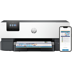Принтер HP OfficeJet Pro 9110b, цветной, принтер для дома и домашнего офиса, печать, беспроводная связь; Двусторонняя печать; Печать с телефона или планшета; Сенсорный экран; Передний порт для флэш-накопителя USB