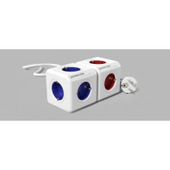Удлинитель питания Allocacoc PowerCube 1,5 м 5 розеток переменного тока В помещении Красный, Белый
