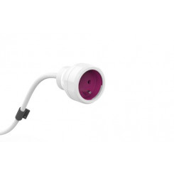 Allocacoc 8202 / FRPE5M power extension 5 m 1 AC outlet(s) Magenta, White