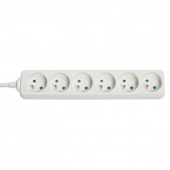 Lindy 6-Way French Schuko Mains Power Extension, White