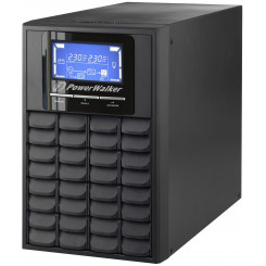 PowerWalker 1000 ВА / 800 Вт, 110–160 В переменного тока, 40–70 Гц, ЖК-дисплей, USB, RS-232, 3 порта IEC, 9,8 кг