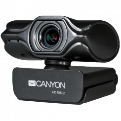 CANYON C6, 2k Ultra Full HD 3.2Mega веб-камера с разъемом USB2.0, встроенным микрофоном, IC SN5262, сенсор Aptina 0330, угол обзора 80°, со штативом, длина кабеля 2.0м, серый, 61.1*47.7*63.2мм, 0,182 кг