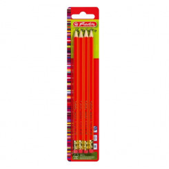 Herlitz regular pencil with 4 pcs. bl.terit.HB eraser