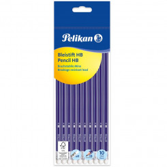 Pelikan regular pencil, HB, with eraser, 10 pcs