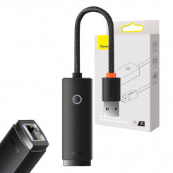 Baseus Lite seeria USB-RJ45 võrguadapter, 100 Mbps (must)