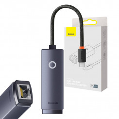 Baseus Lite seeria USB-C–RJ45 võrguadapter (hall)