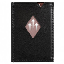 EXENTRI Miniwallet Wallet Black Leather, Nylon, Stainless steel