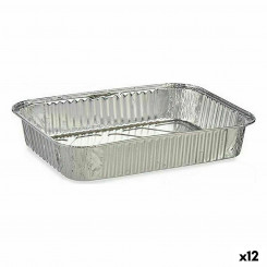 Set of Kitchen Dishes Disposable Aluminium 22 x 15,6 x 4,8 cm (12 Units)
