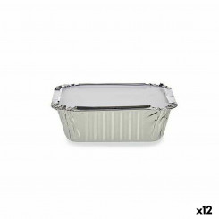 Set of Kitchen Dishes Disposable With lid Aluminium 14,5 x 7,5 x 12,5 cm (12 Units)