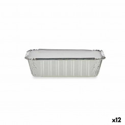 Set of Kitchen Dishes Disposable With lid Aluminium 22,4 x 7,4 x 11,5 cm (12 Units)