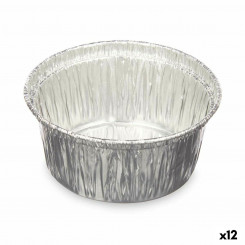 Set of Kitchen Dishes Disposable Circular Aluminium 8,5 x 8 x 8,5 cm (12 Units)