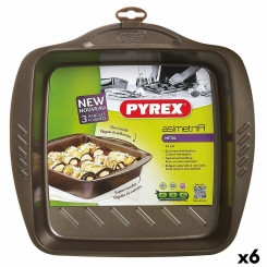 Форма для духовки Pyrex Asimetria Squared, черный металл, 24 x 24 см (6 шт.)