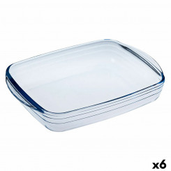 Baking dish Ô Cuisine Ocuisine Vidrio Rectangular Transparent Glass 23 x 15 x 5 cm (6 Units)