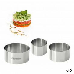 Forms Quttin Stainless steel Silver 10 x 10 x 5 cm (12 Units) (3 pcs)