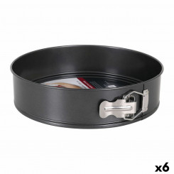 removable cake tin Quttin 52275 Carbon steel Black 26 cm (6 Units) (Ø 26 cm)