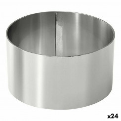 Сервировочное блюдо Нержавеющая сталь Серебро 10 см 0,8 мм (24 шт.) (10 х 4,5 см)