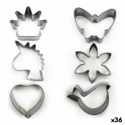 Set of baking molds Molds Stainless steel Silver 3 Pieces, parts (36 Units) (3 pcs)