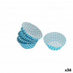 Set of baking molds Wooow Disposable Blue (36 Units) (50 pcs)