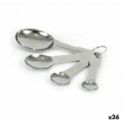 Measuring Spoons Set Wooow Stainless Steel 4 Pieces, Parts (36 Units)