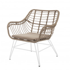 Garden chair Ariki 65 x 62 x 76 cm synthetic rattan Steel White