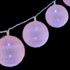 Wreath of LED Balls Ø 4 cm Pink (2 m)