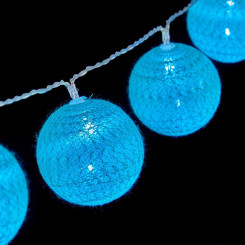 Wreath of LED Balls Ø 6 cm Turquoise (2 m)