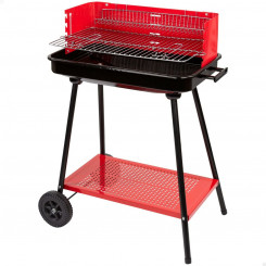 Coal Barbecue with Wheels Aktive Red 66 x 85 x 44 cm