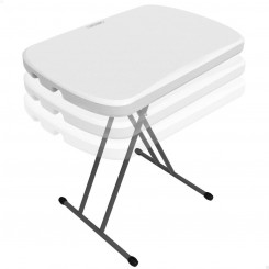 Side table Lifetime White 66 x 71 x 46 cm Steel HDPE
